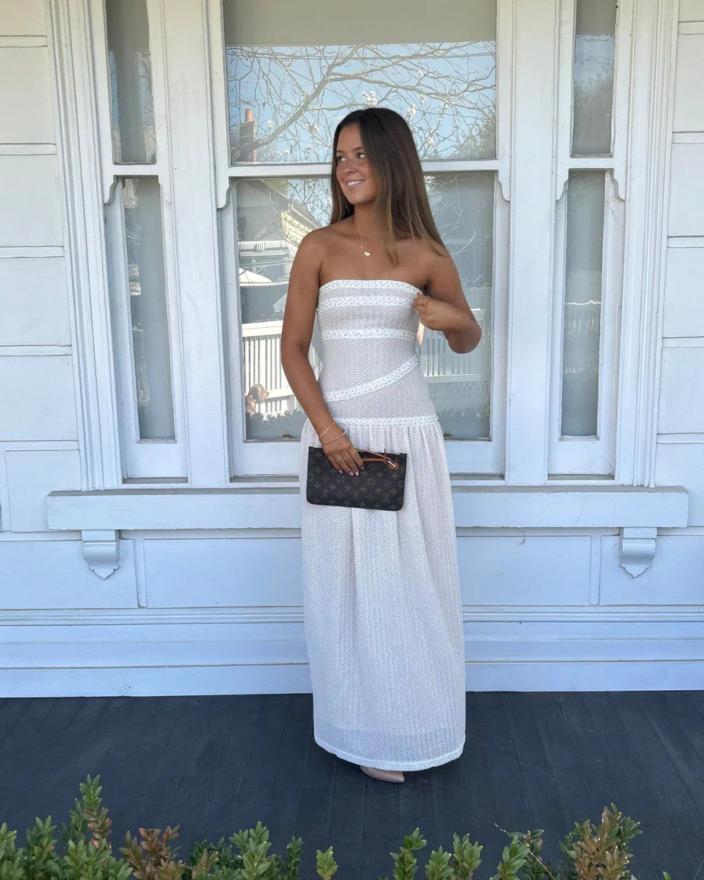 knee length dresses for ladies BERNADETTE | BLACK COLETTE LONG DRESS main image 1