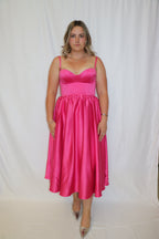 BUSTIER PLEATED DRESS