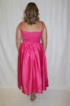 BUSTIER PLEATED DRESS