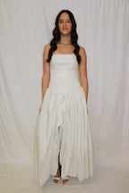 WHITE VIOLETTE BUBBLE HEM