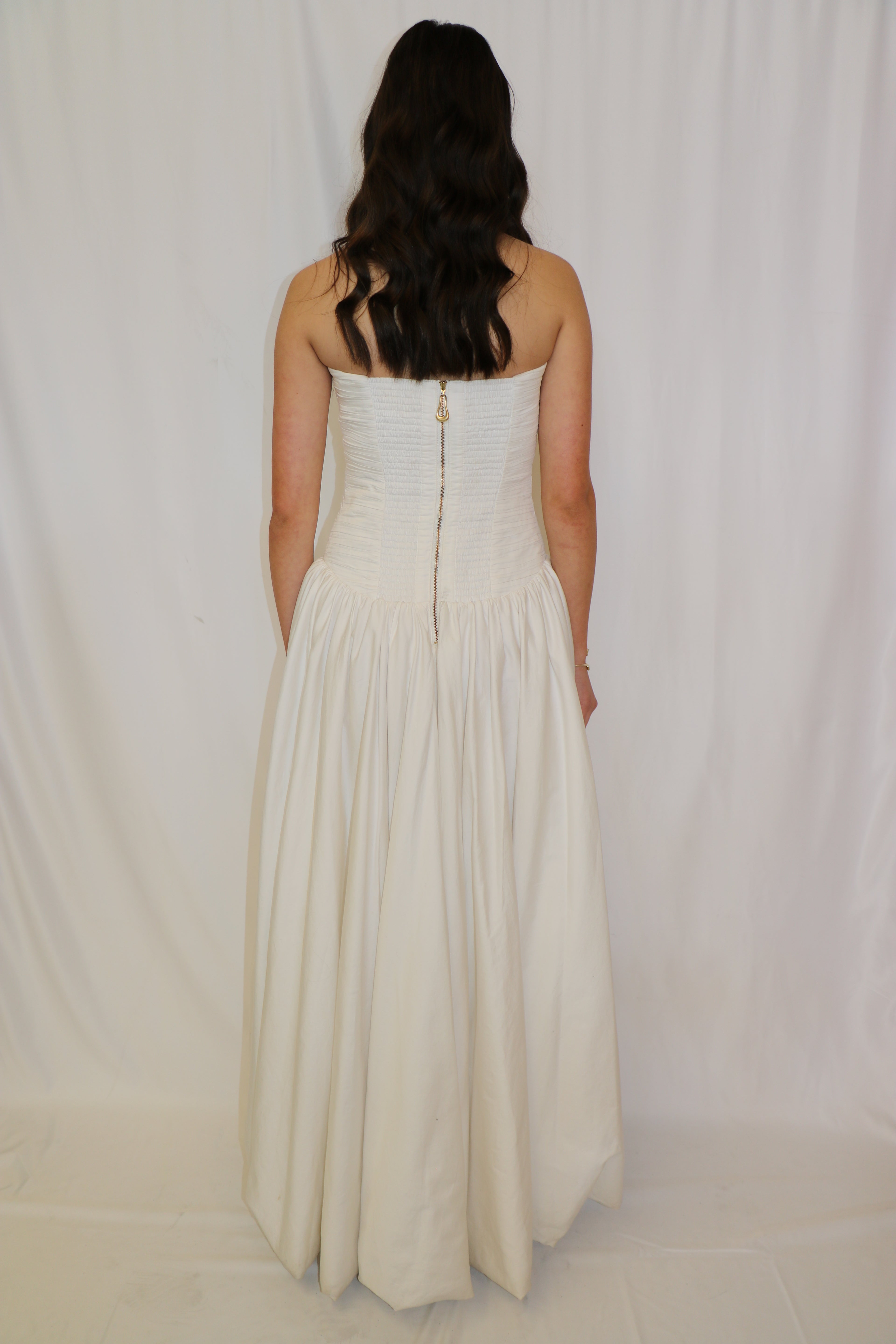 WHITE VIOLETTE BUBBLE HEM