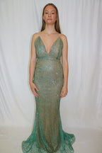 GREEN MERMAID GOWN