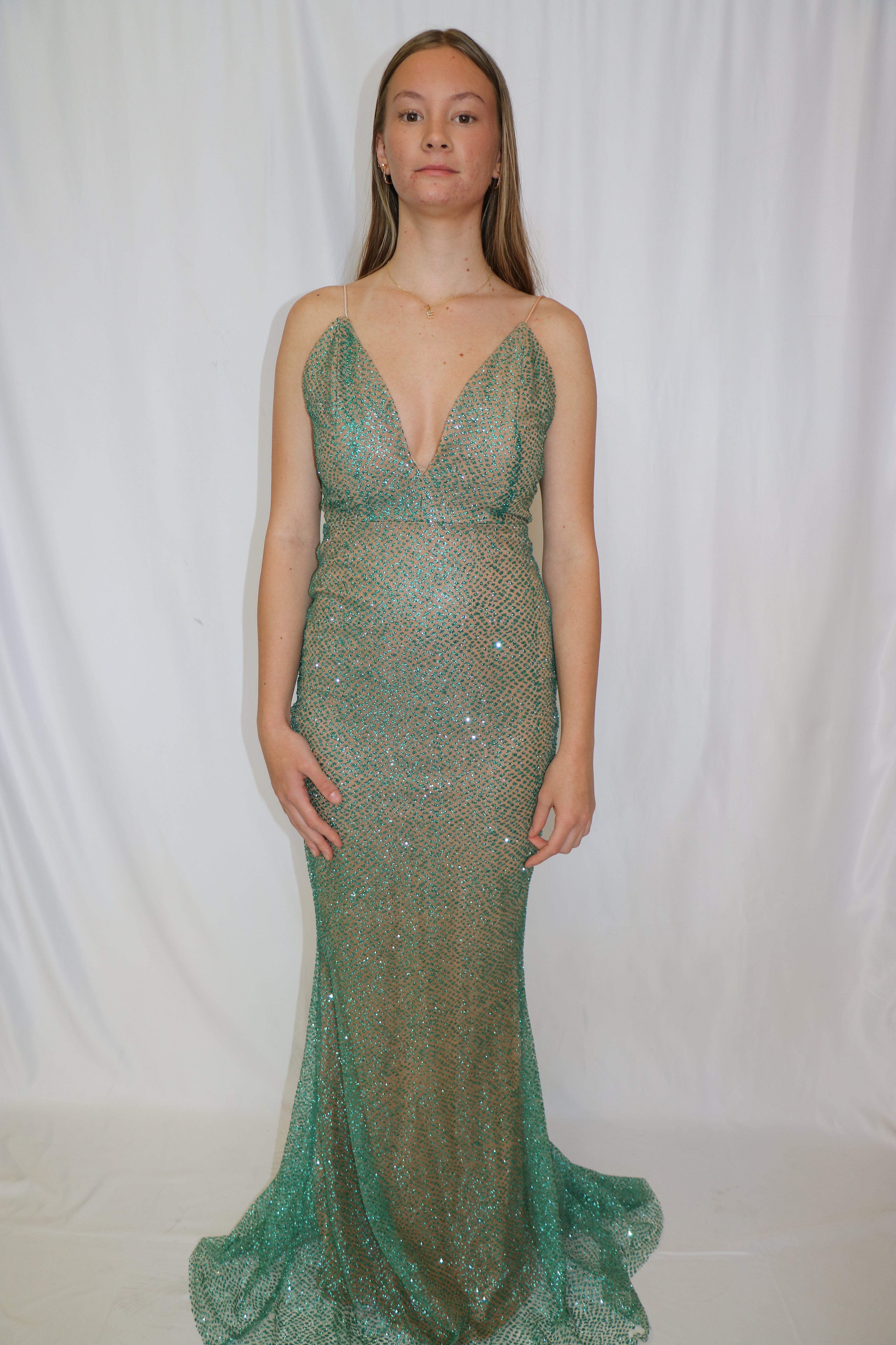 GREEN MERMAID GOWN