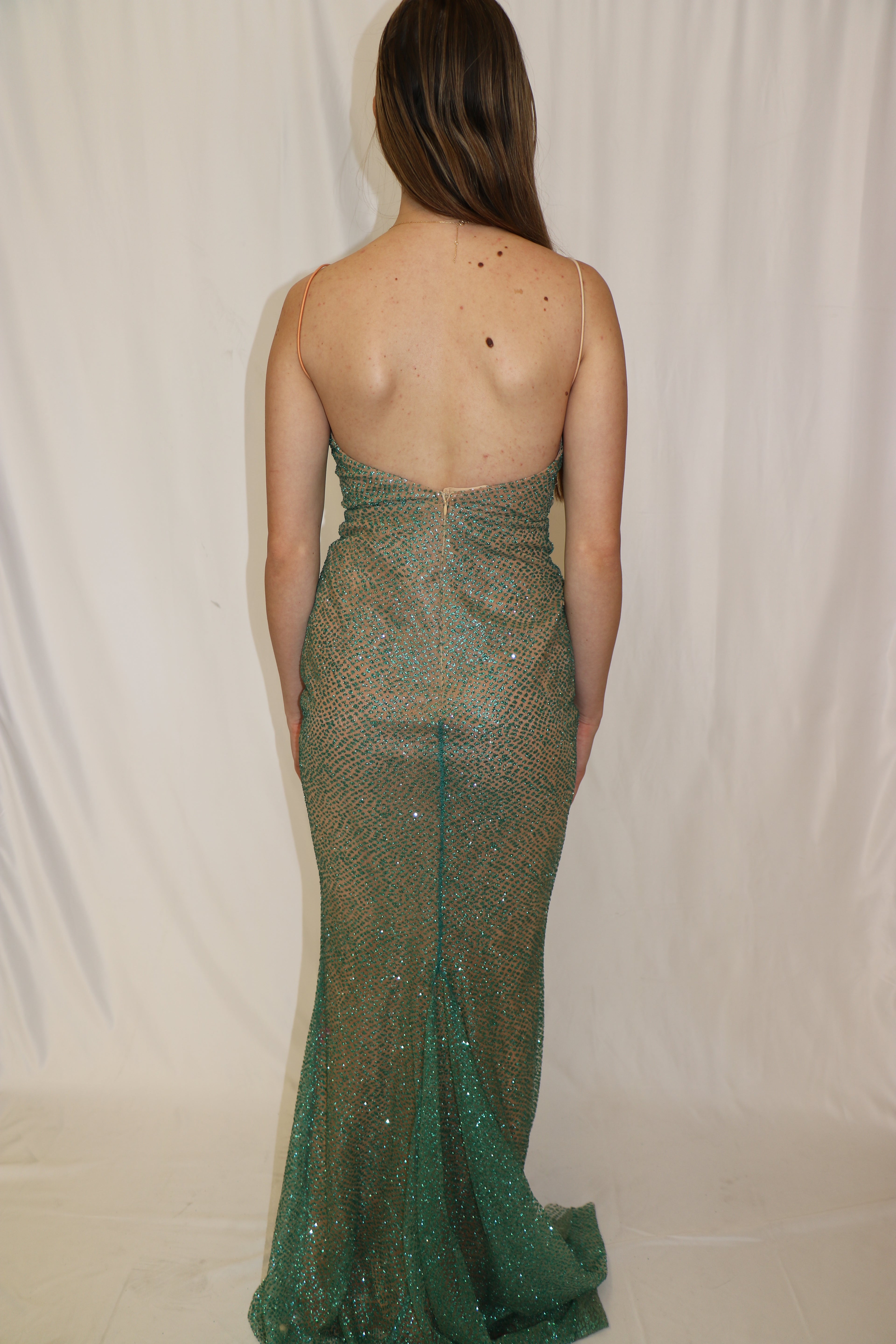 GREEN MERMAID GOWN