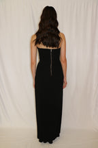DOUBLE TIME PLEAT STRAPLESS DRESS